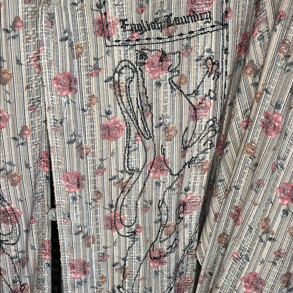 English Laundry Men's Floral Patterned Shirt - Picture 7 of 11
